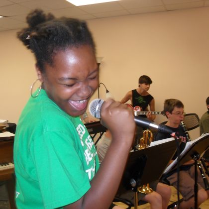 singer with mic