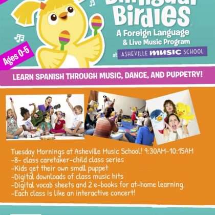 colorful flyer for kids music class