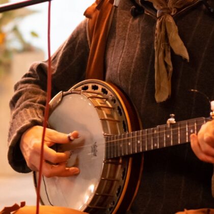 Stock photo of banjo player