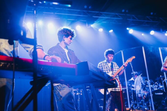 students playing music on stage at The Orange Peel